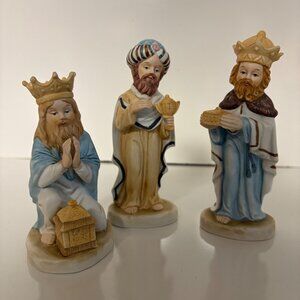 Creative Art Flowers Three Wise Men Ceramic Figurines X2451 Christmas Nativity